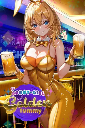 Bunny-girl with Golden tummy